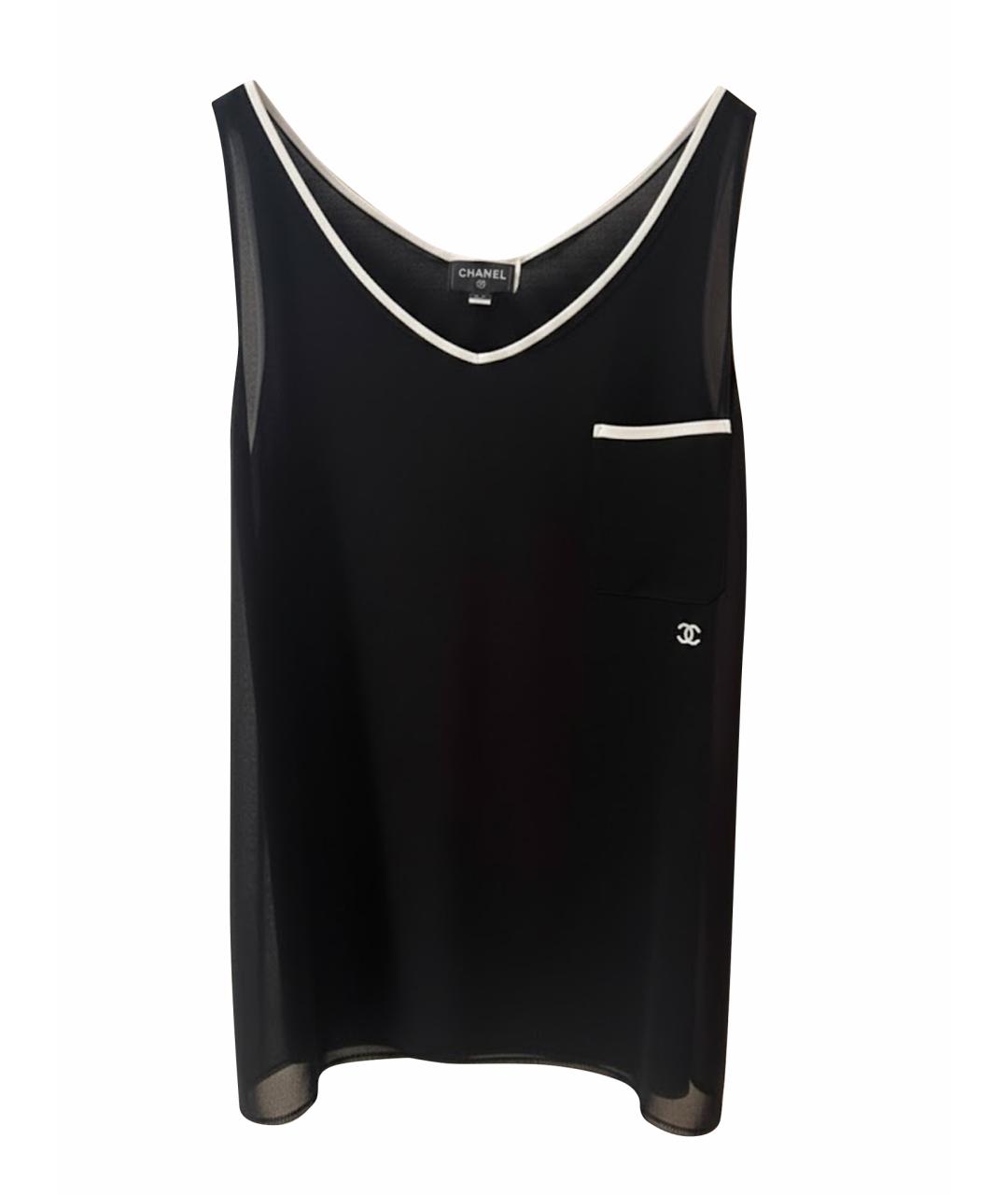 CHANEL Черная майка, фото 1