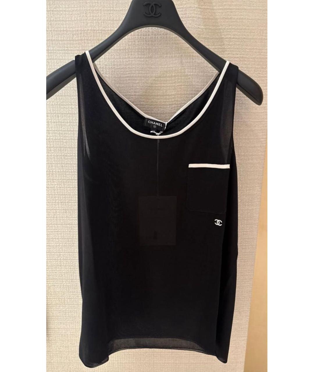 CHANEL Черная майка, фото 3