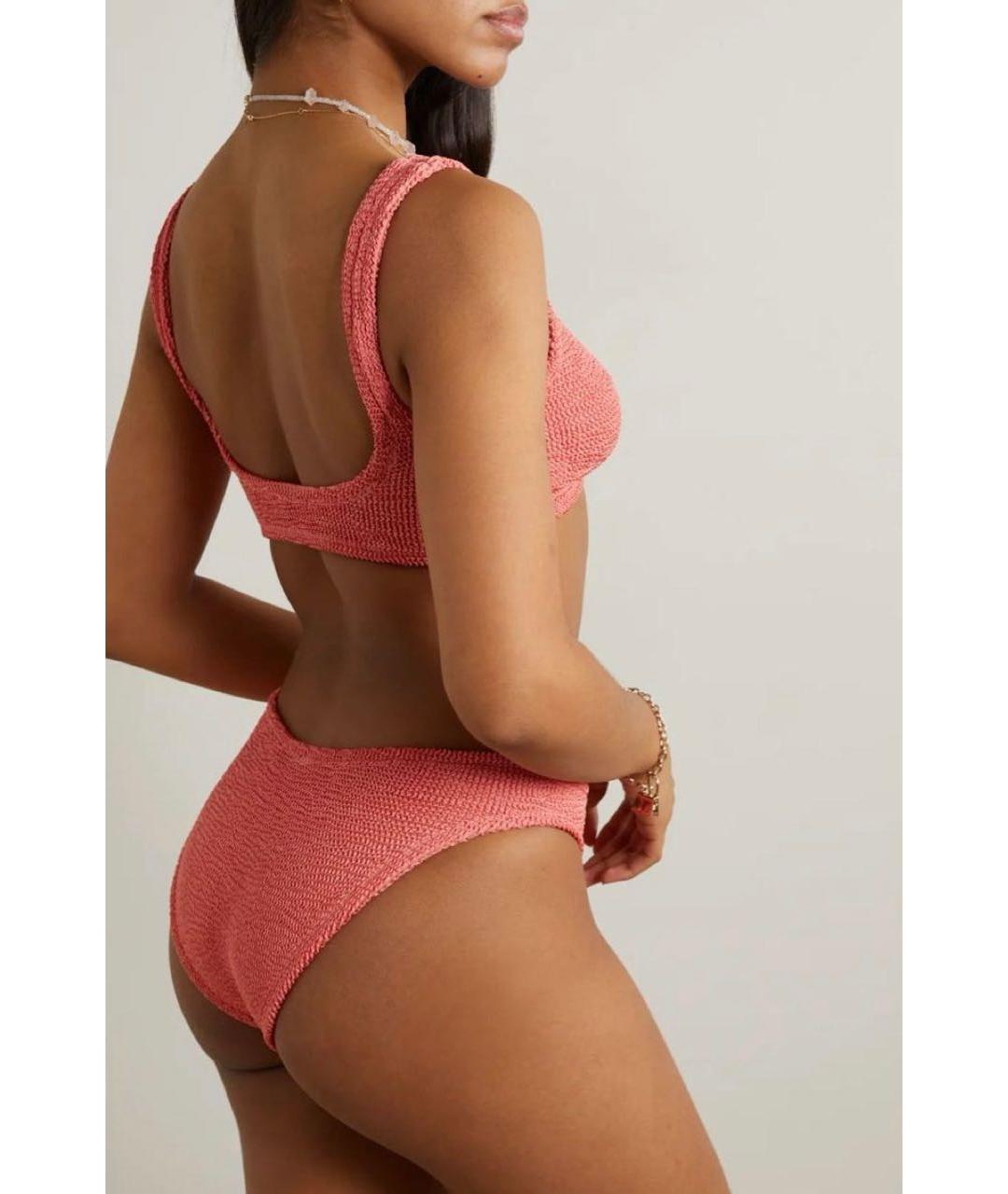 HUNZA G Коралловый полиамидовый купальник, фото 7