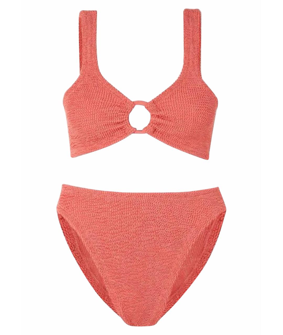 HUNZA G Коралловый полиамидовый купальник, фото 1