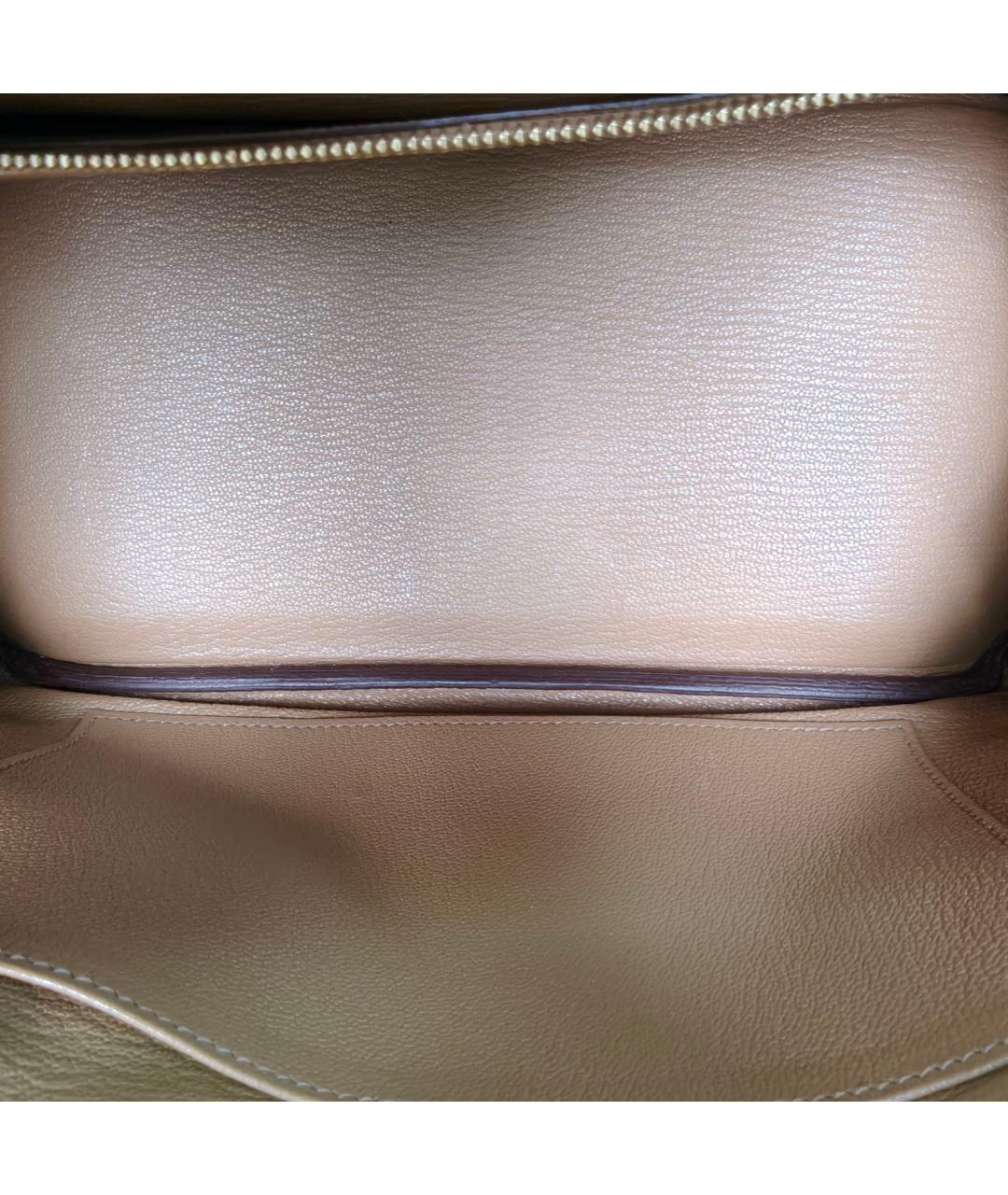 HERMES Коричневая кожаная сумка через плечо, фото 8