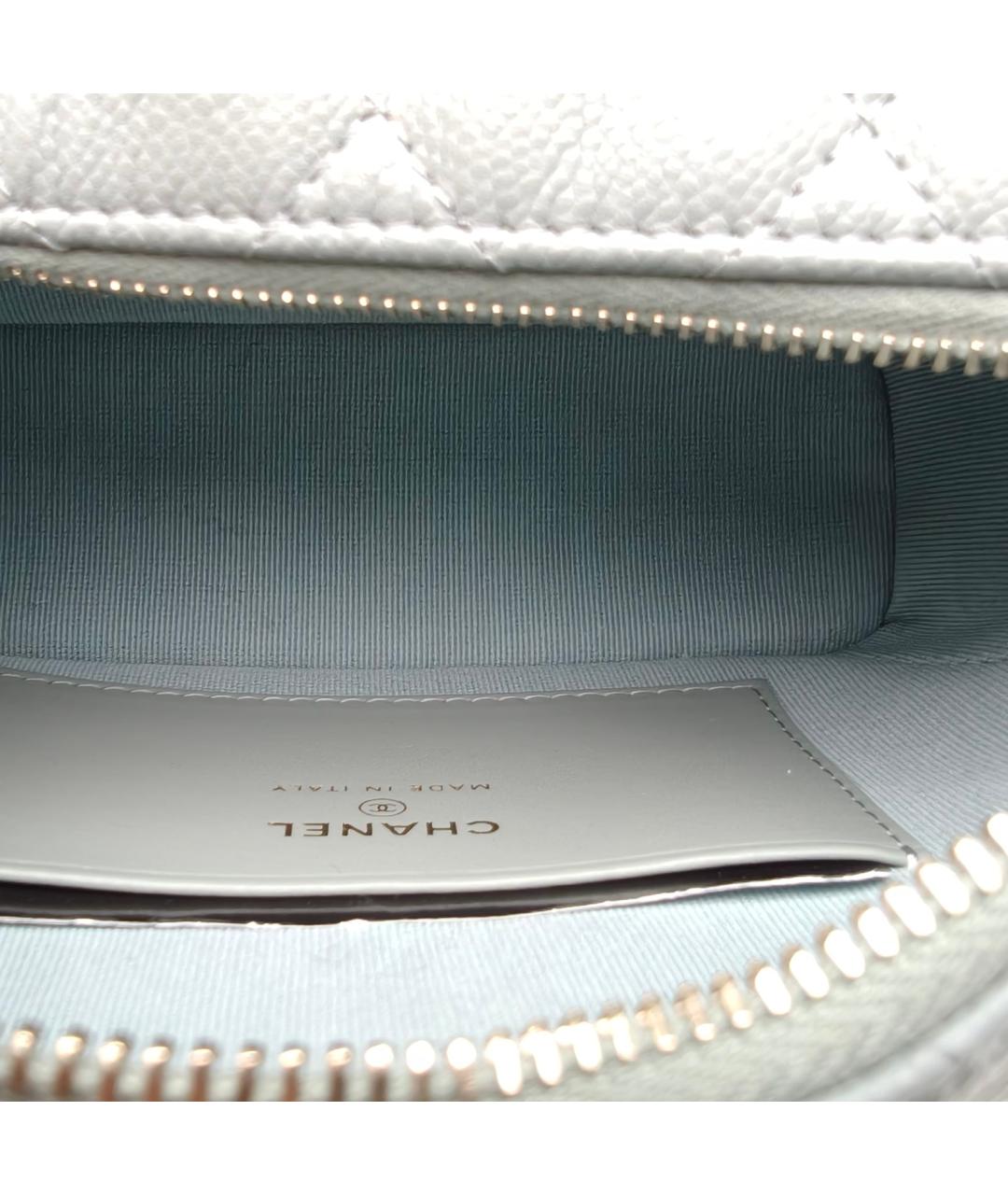 CHANEL Голубая кожаная сумка через плечо, фото 8