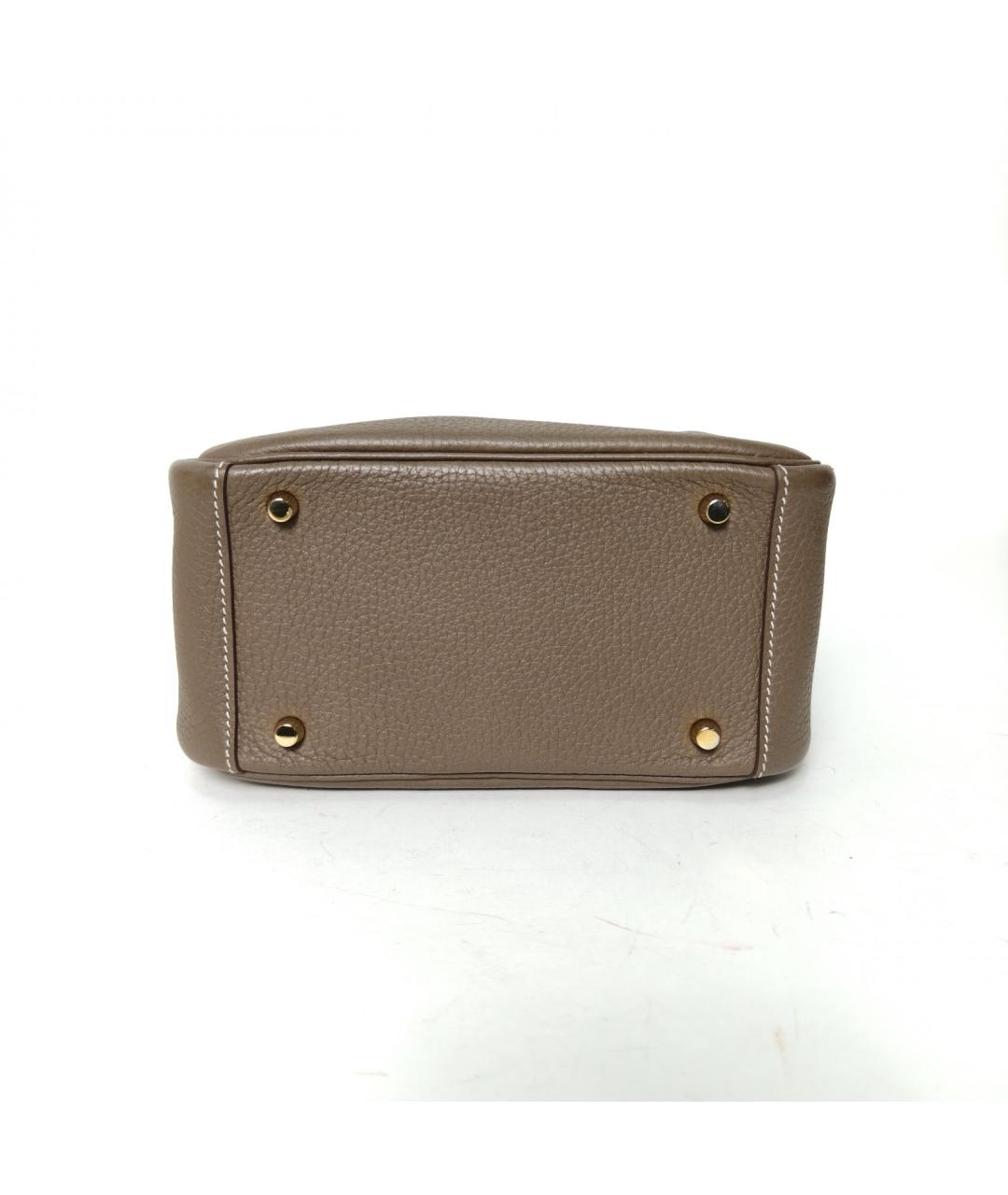 HERMES Коричневая кожаная сумка через плечо, фото 6