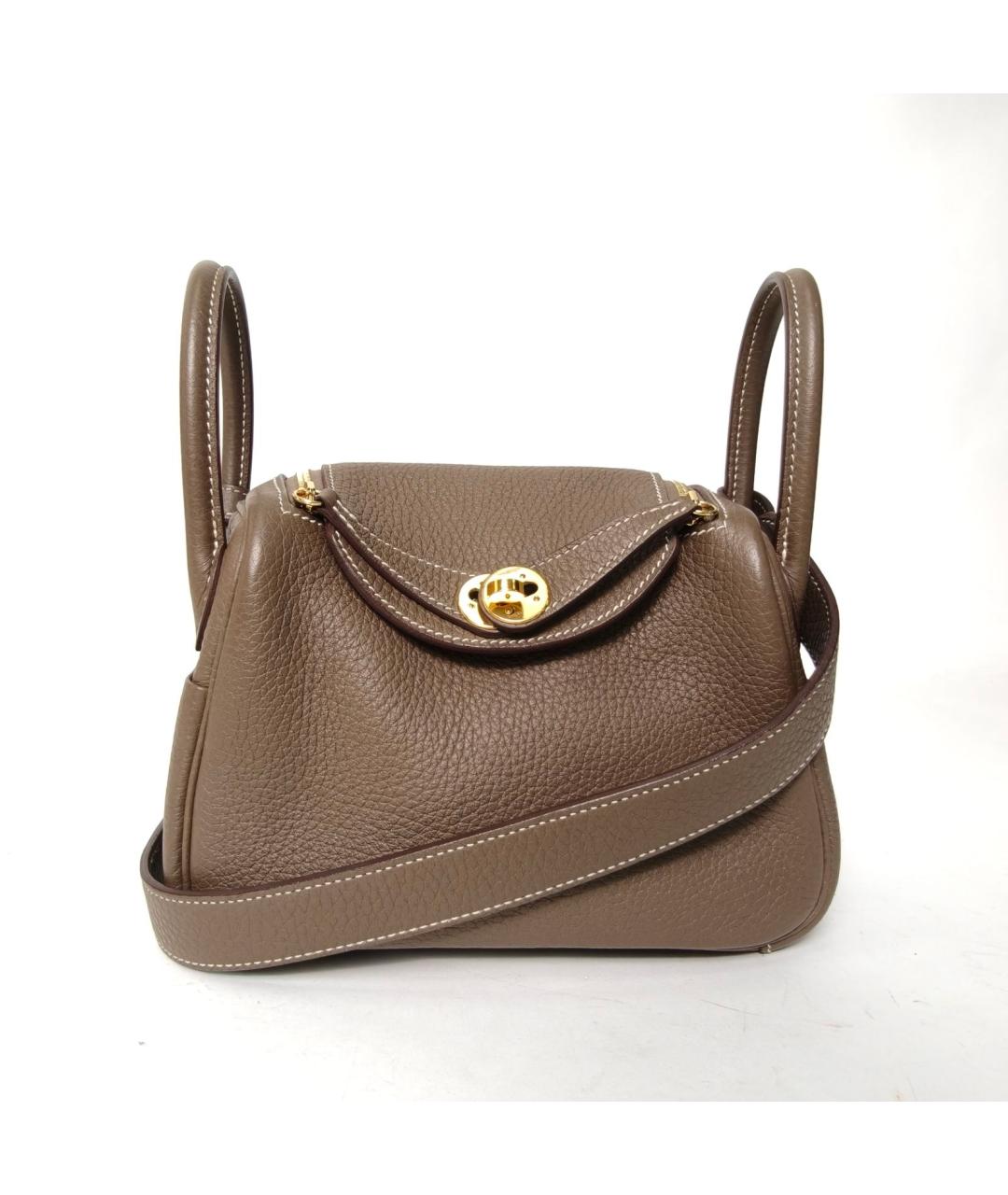 HERMES Коричневая кожаная сумка через плечо, фото 2