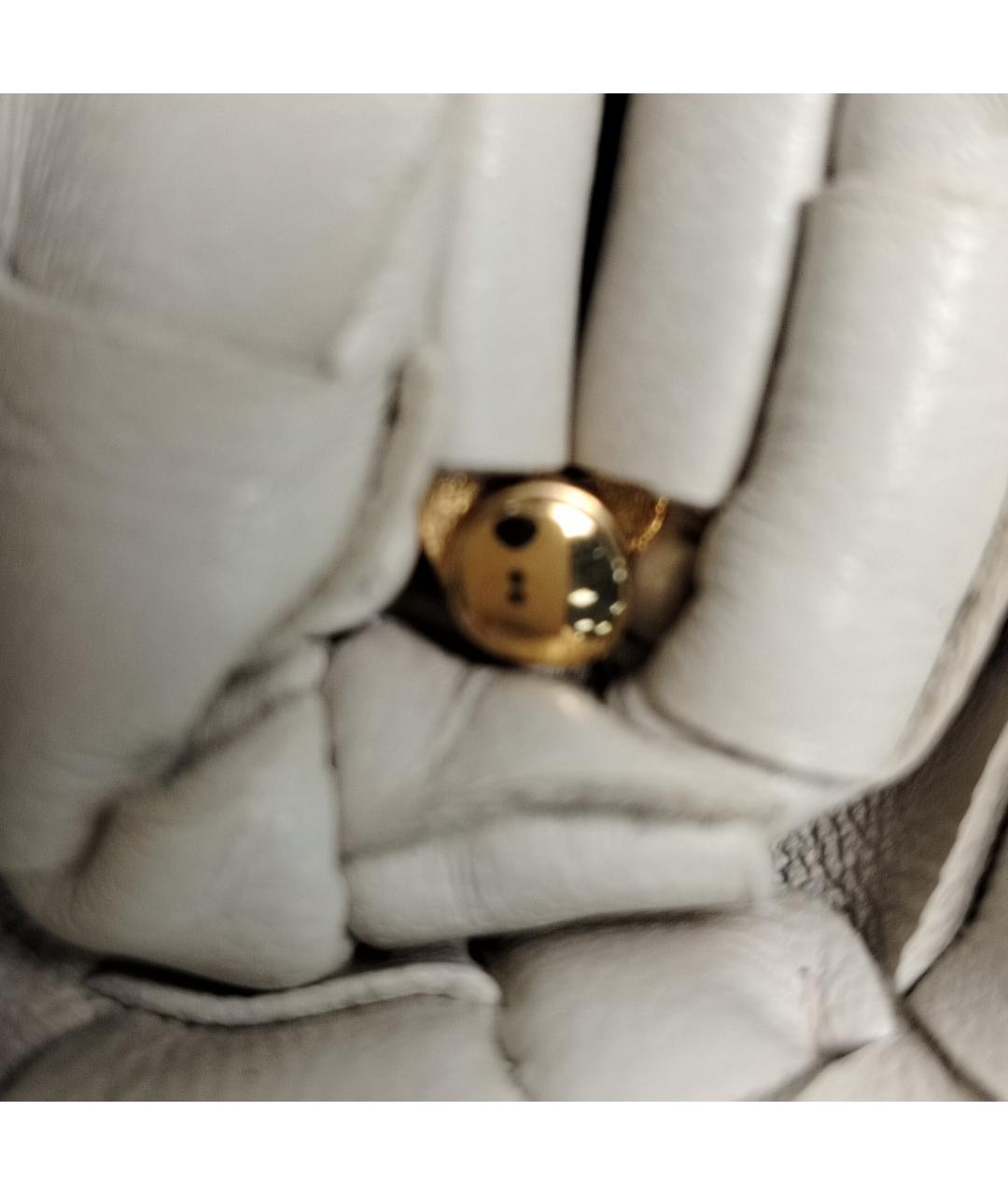 BOTTEGA VENETA Белая кожаная сумка через плечо, фото 9