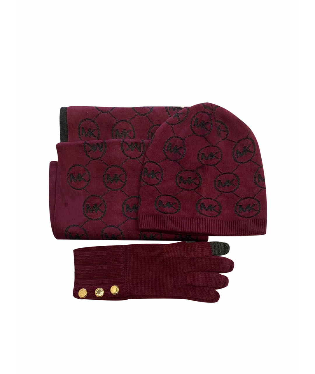 MICHAEL KORS Бордовая шапка, фото 1