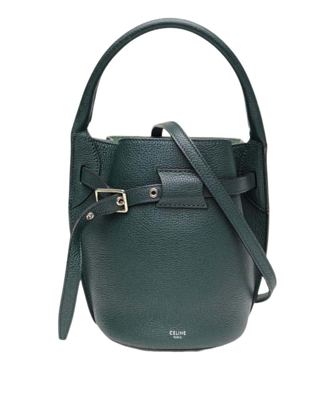CELINE Зеленая кожаная сумка через плечо, фото 1