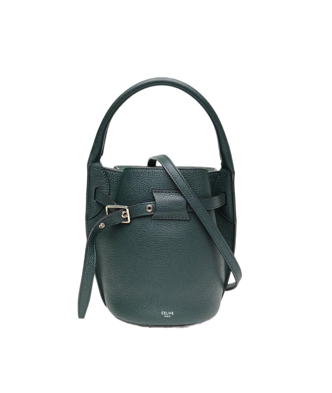 CELINE Зеленая кожаная сумка через плечо, фото 10