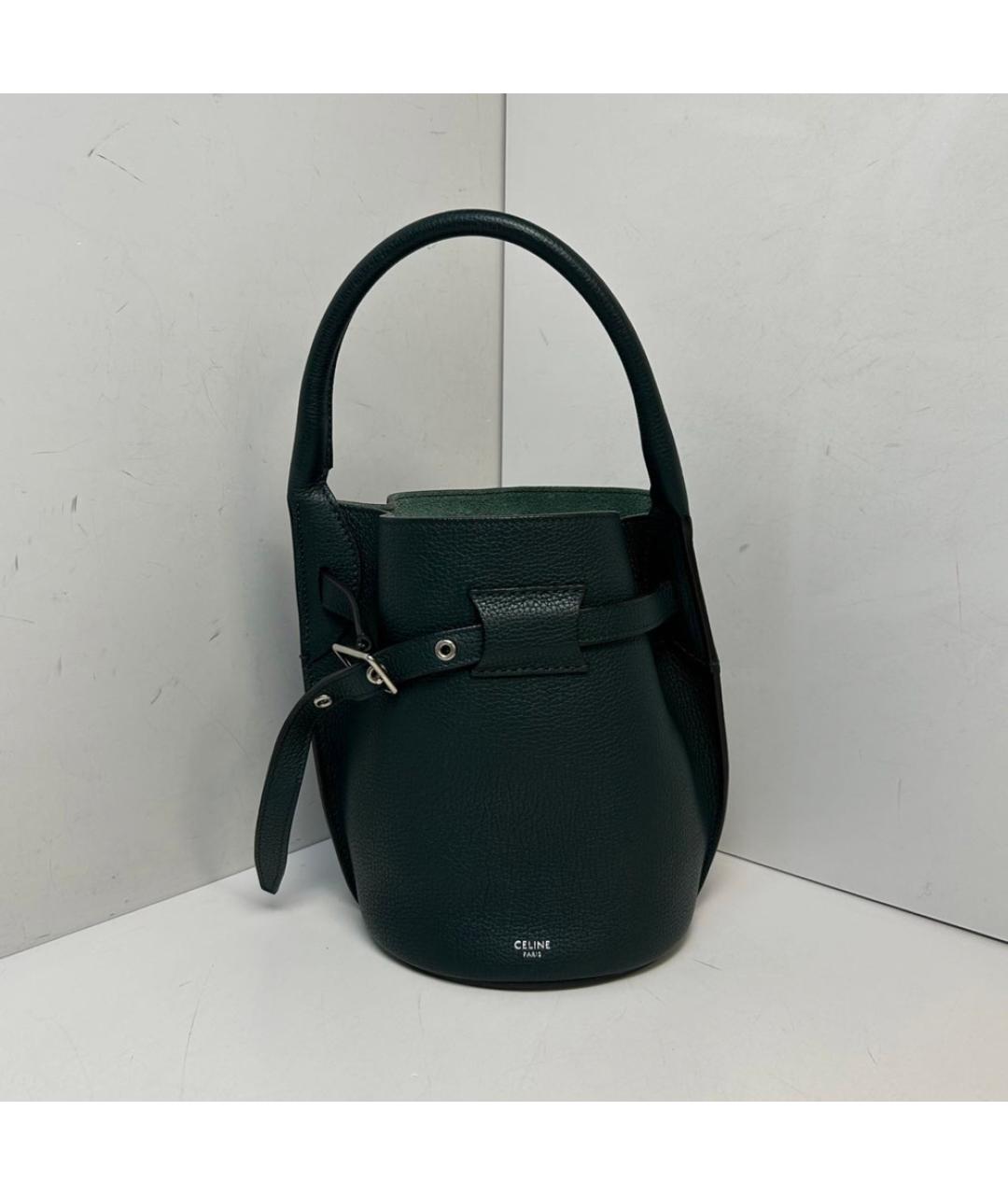 CELINE Зеленая кожаная сумка через плечо, фото 8