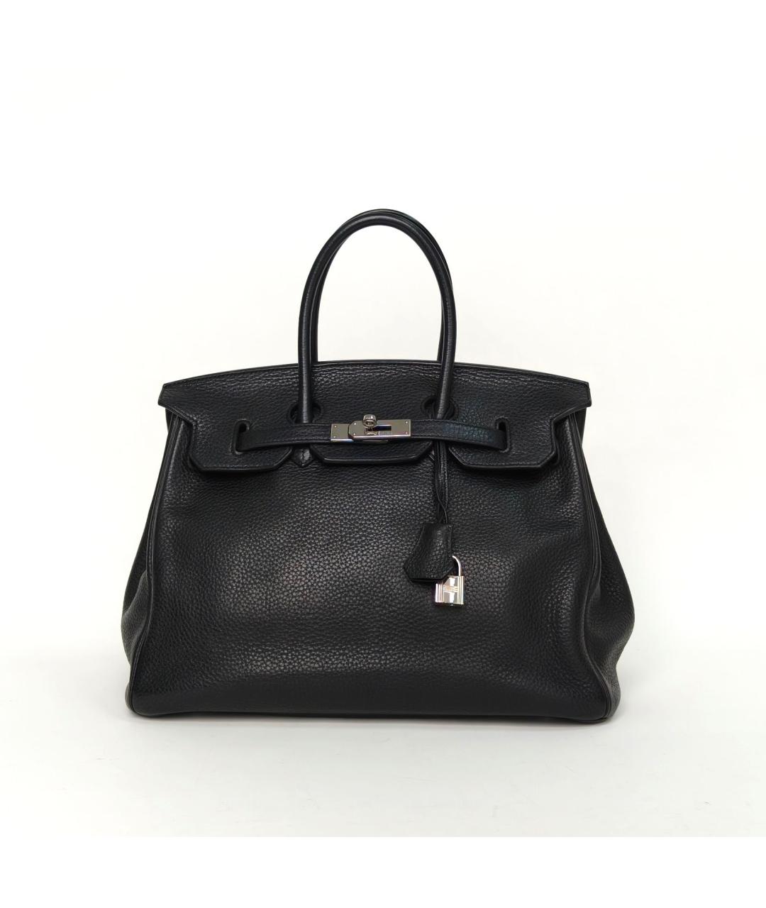 HERMES Черная кожаная сумка через плечо, фото 2