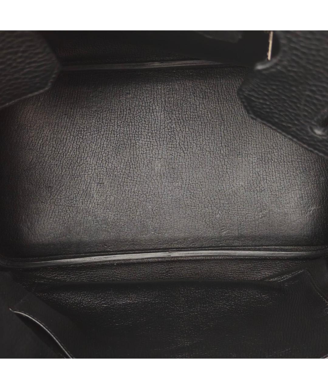 HERMES Черная кожаная сумка через плечо, фото 8