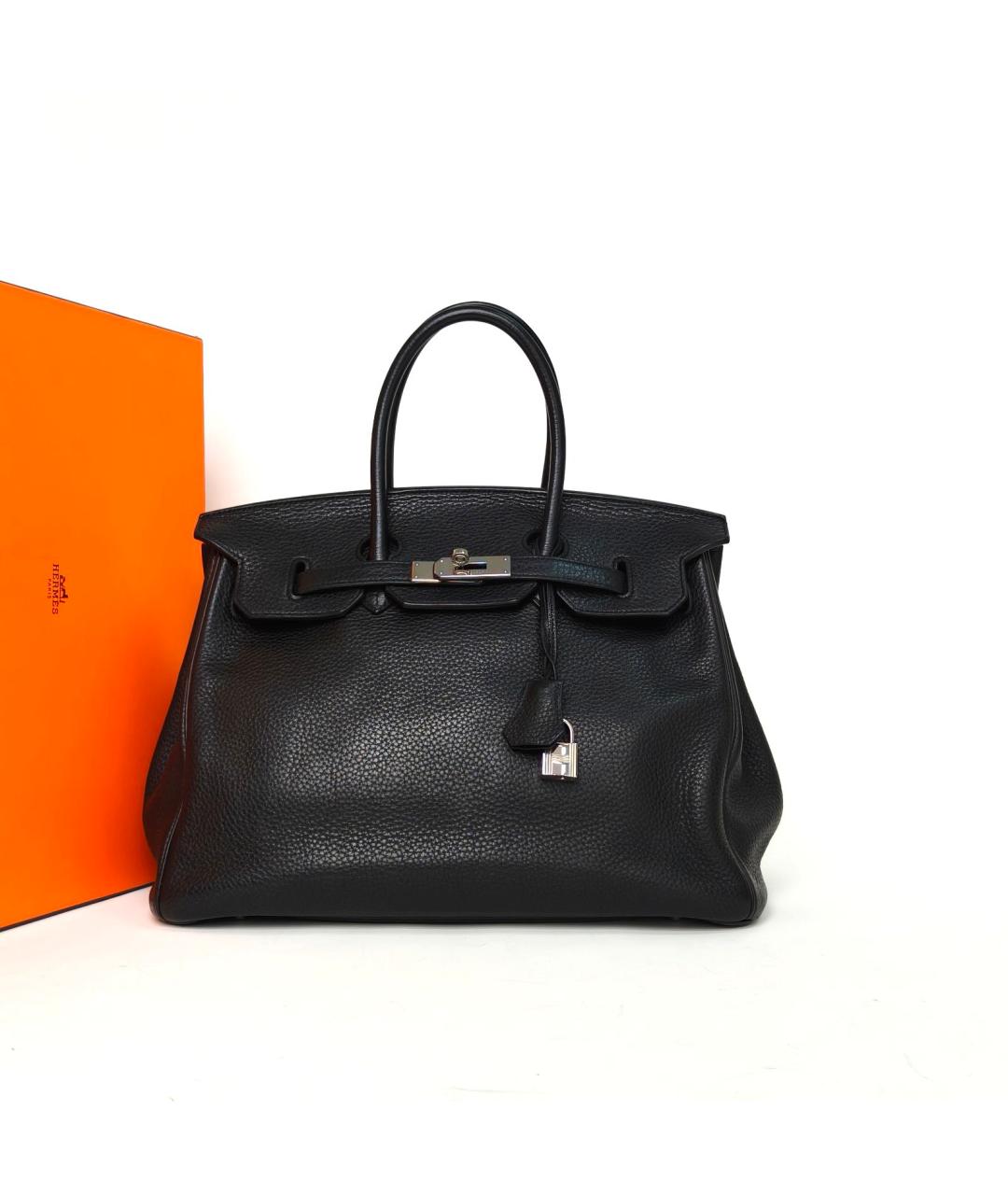 HERMES Черная кожаная сумка через плечо, фото 9