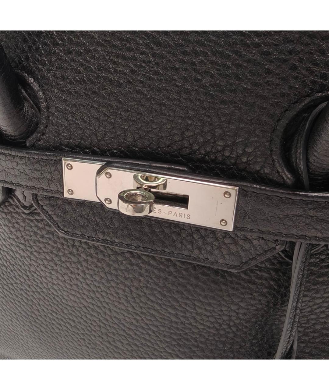 HERMES Черная кожаная сумка через плечо, фото 7