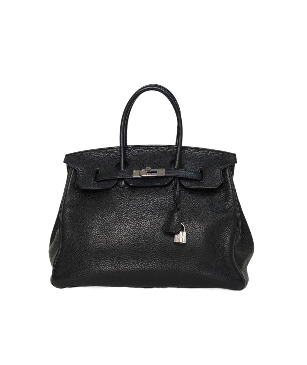 HERMES Черная кожаная сумка через плечо, фото 1