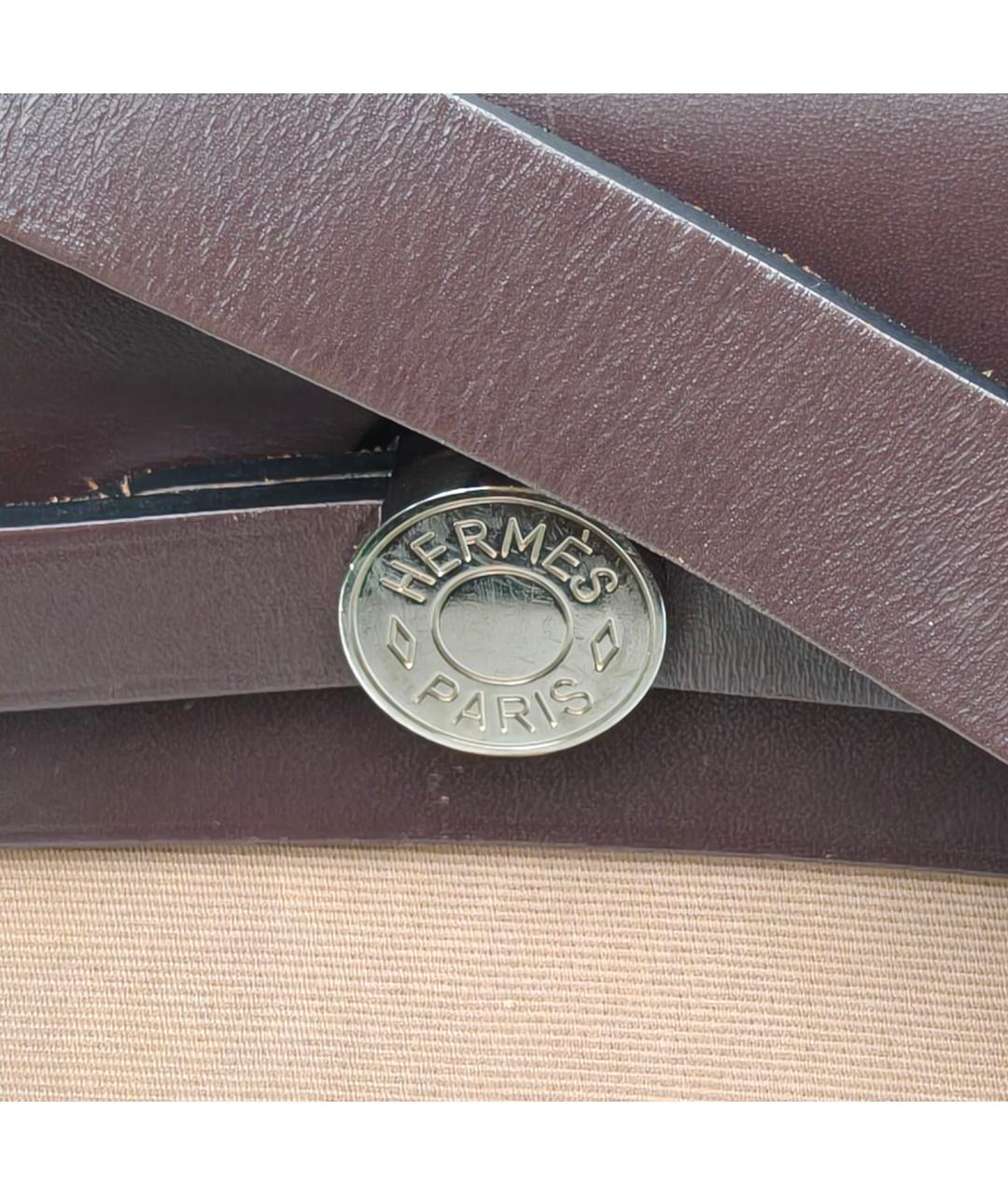 HERMES Коричневая сумка с короткими ручками, фото 8