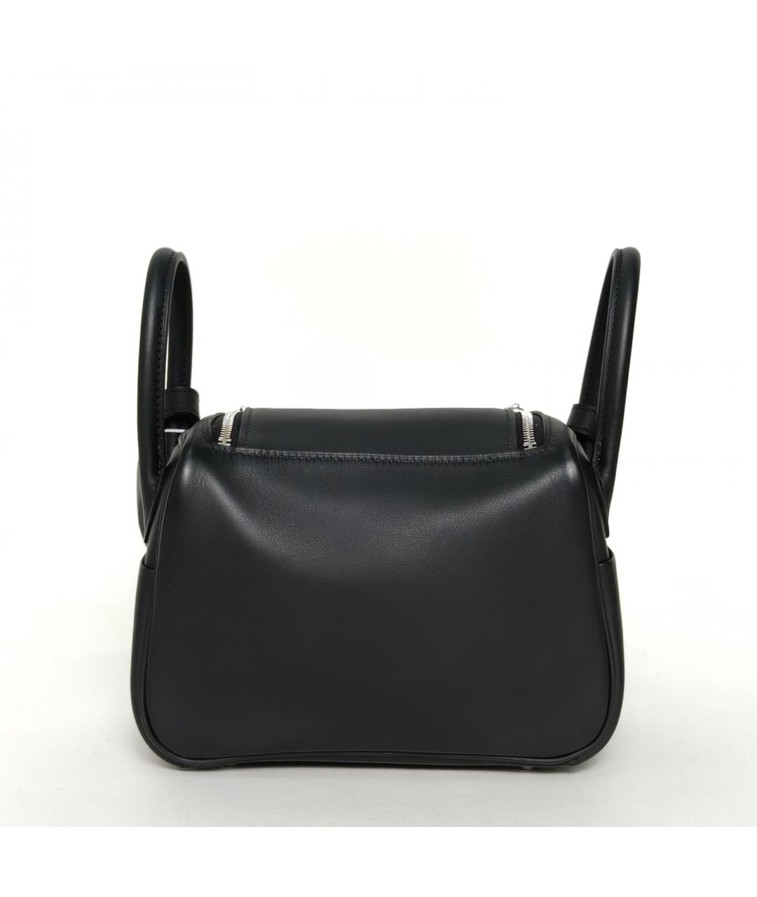 HERMES Черная кожаная сумка через плечо, фото 4