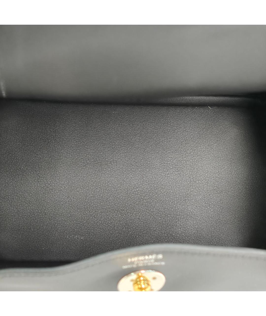 HERMES Черная кожаная сумка через плечо, фото 7