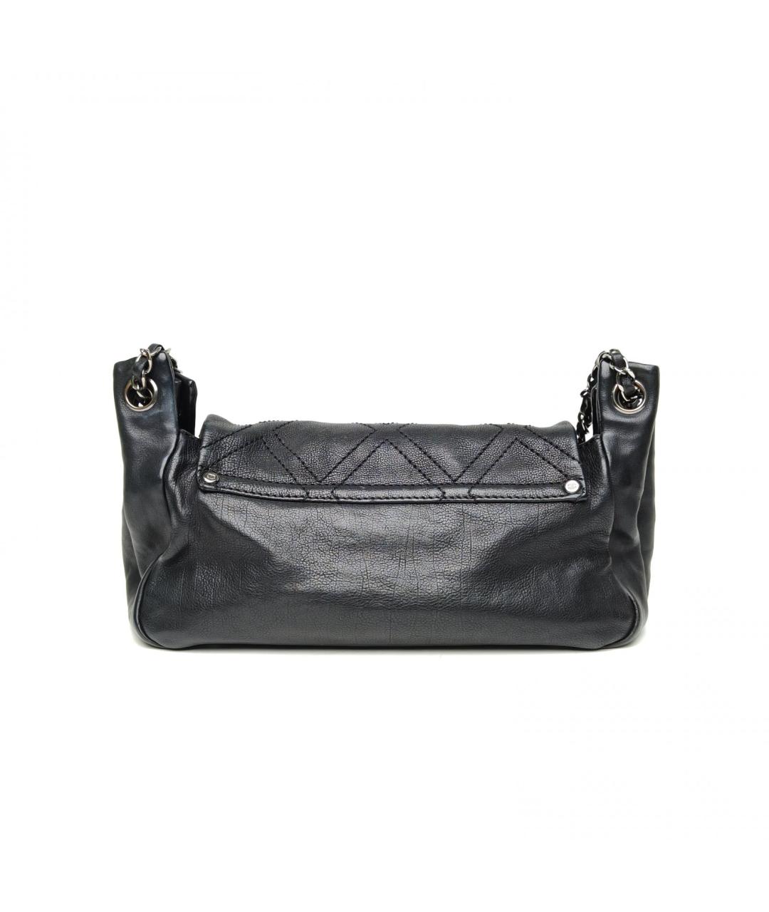 CHANEL Черная кожаная сумка через плечо, фото 4