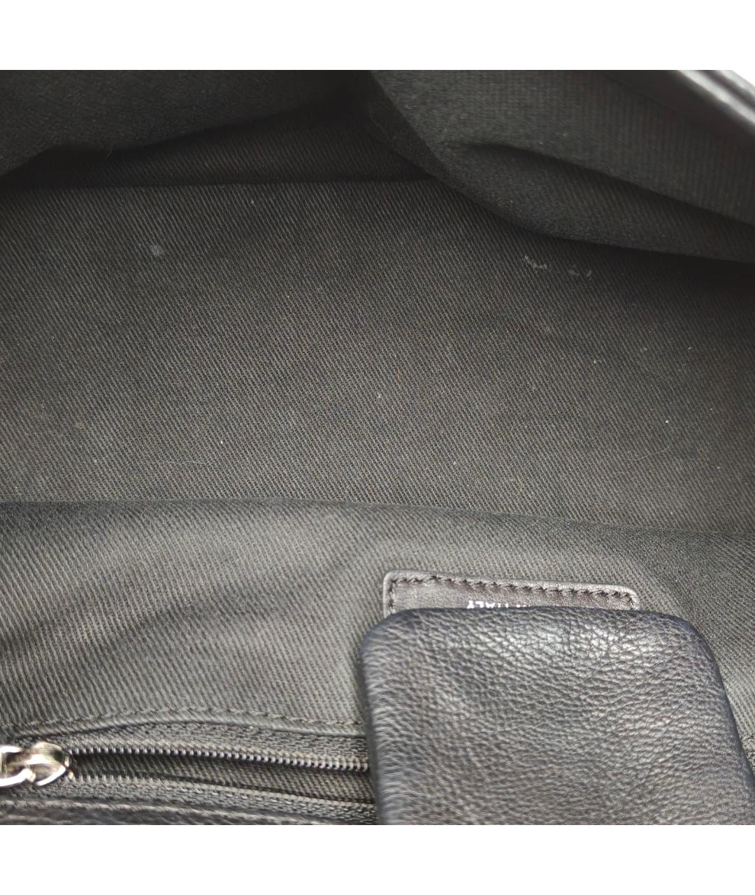 CHANEL Черная кожаная сумка через плечо, фото 7