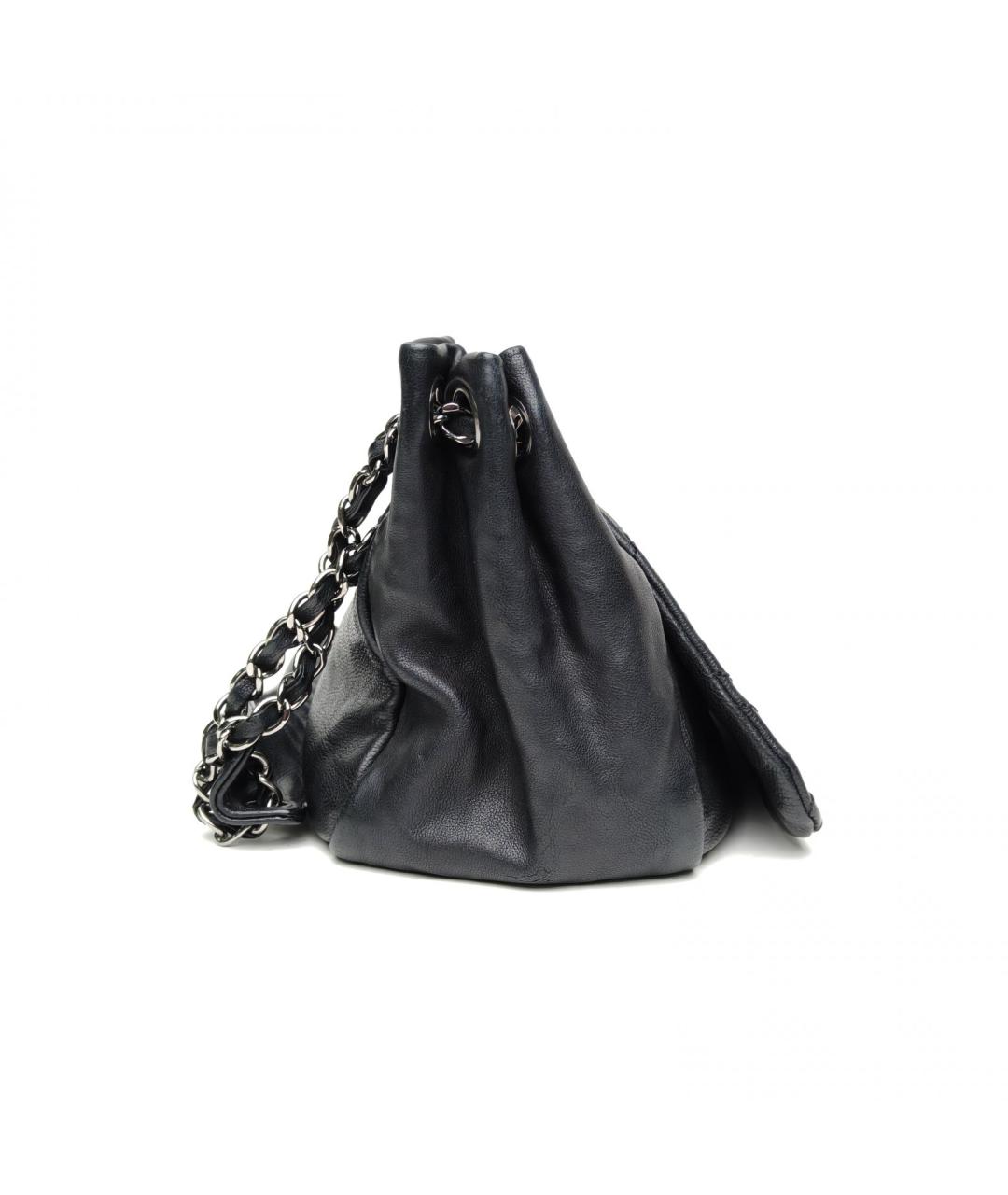 CHANEL Черная кожаная сумка через плечо, фото 5