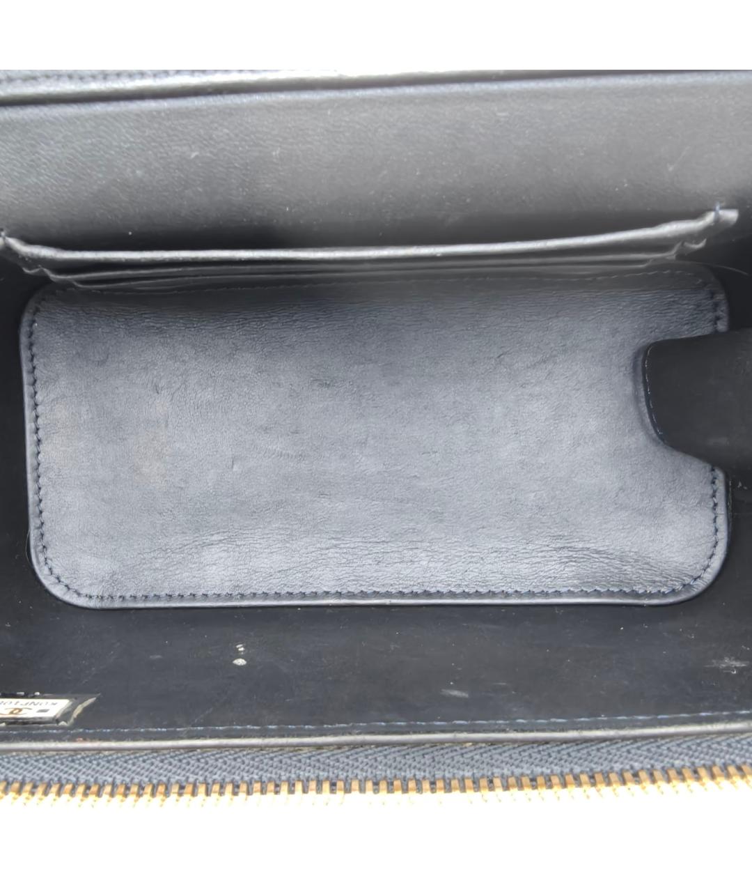 CHANEL Темно-синяя кожаная сумка через плечо, фото 8