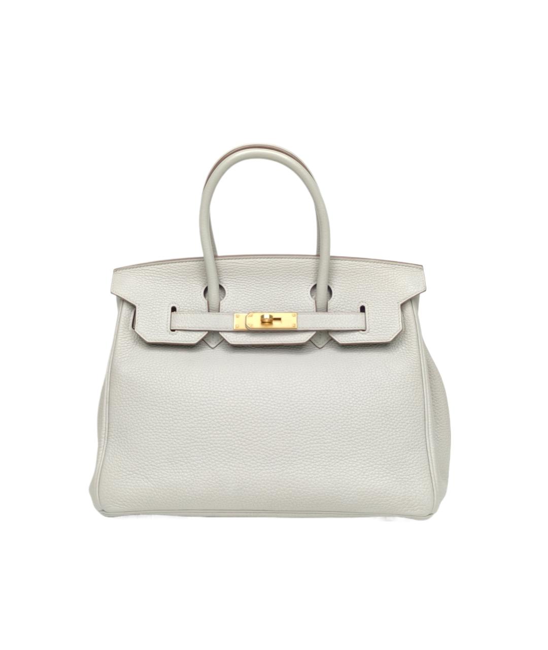 HERMES Серая кожаная сумка через плечо, фото 1