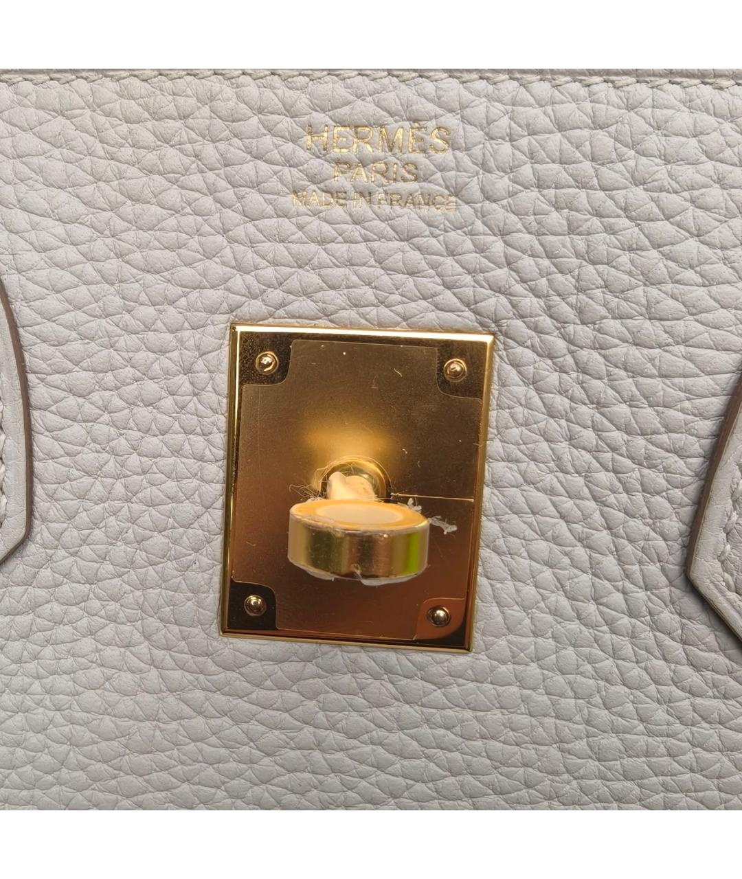 HERMES Серая кожаная сумка через плечо, фото 8
