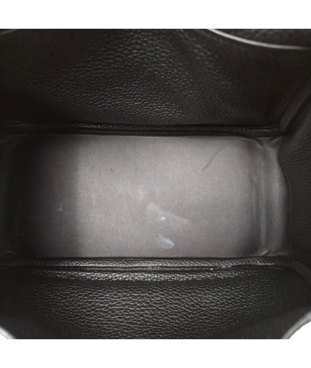 HERMES Черная кожаная сумка через плечо, фото 7