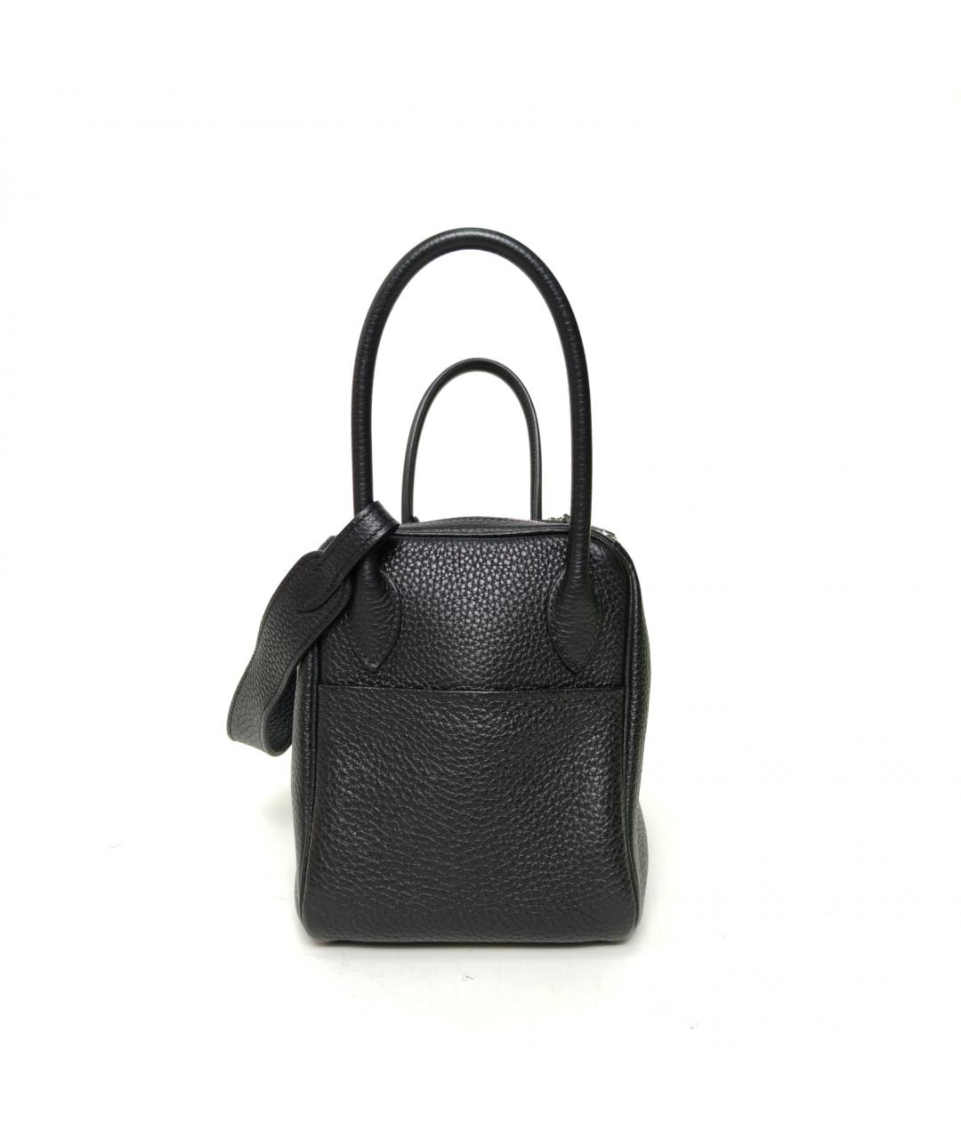 HERMES Черная кожаная сумка через плечо, фото 3