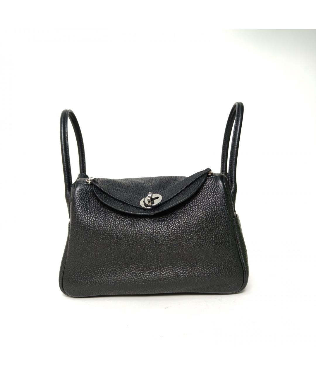 HERMES Черная кожаная сумка через плечо, фото 2