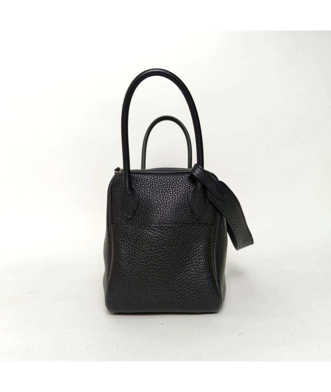HERMES Черная кожаная сумка через плечо, фото 5