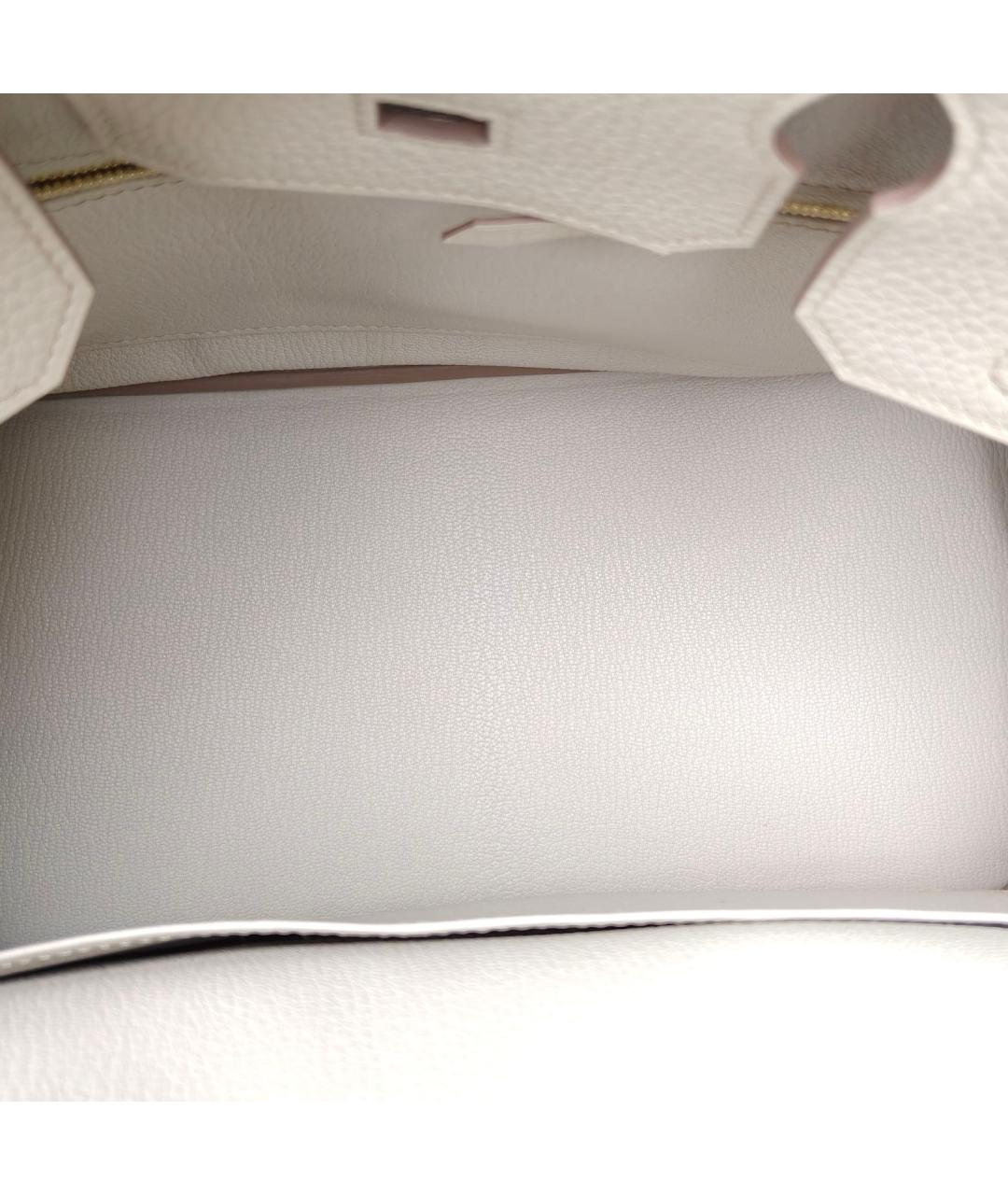 HERMES Белая кожаная сумка через плечо, фото 8