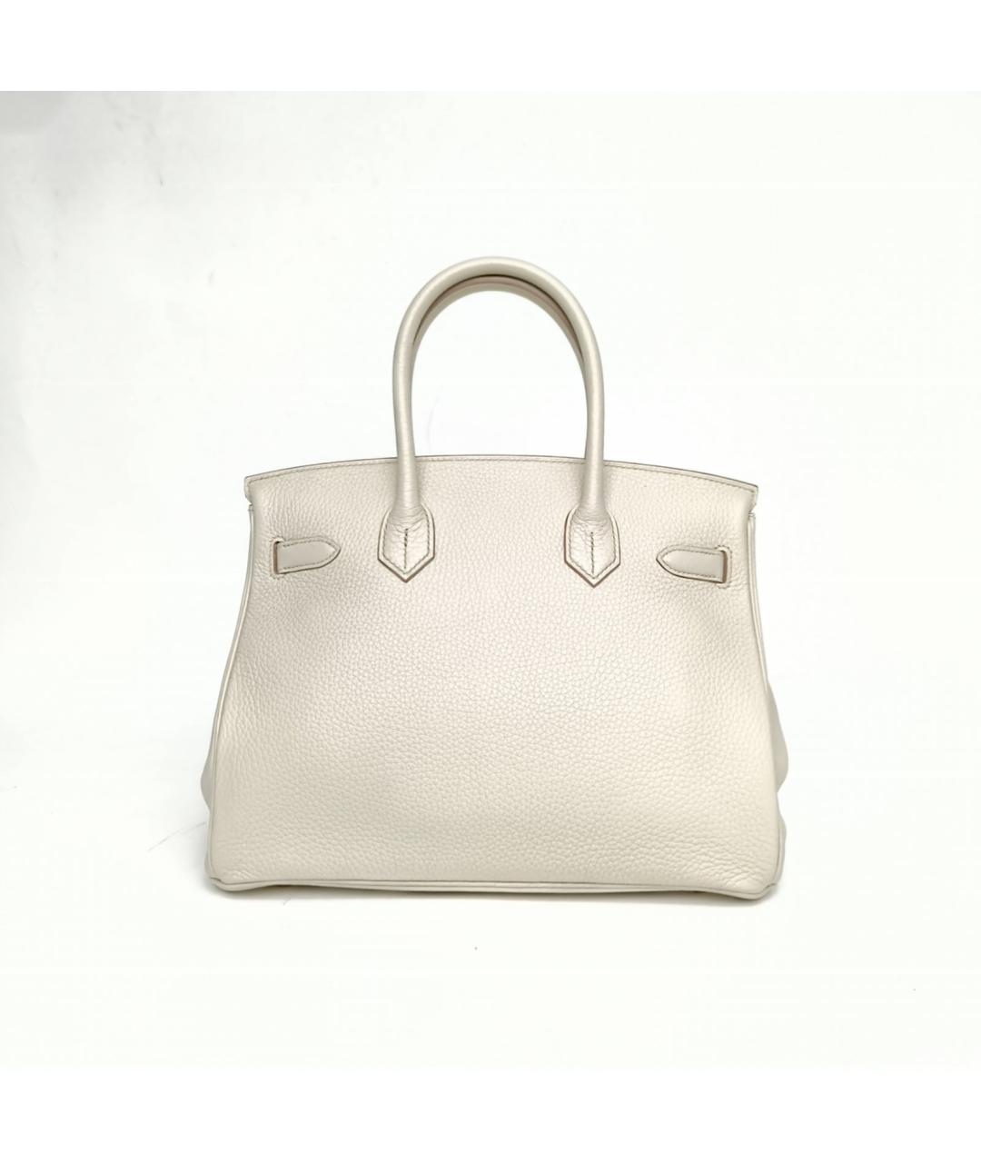 HERMES Белая кожаная сумка через плечо, фото 4