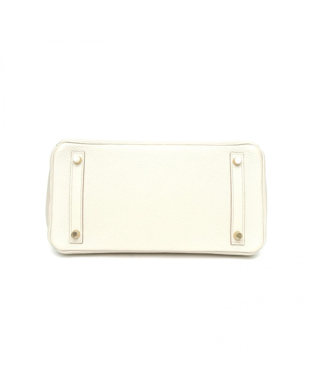 HERMES Белая кожаная сумка через плечо, фото 6
