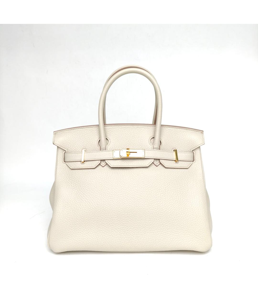 HERMES Белая кожаная сумка через плечо, фото 2