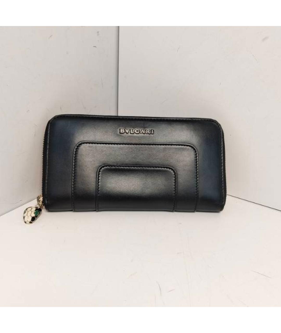 BVLGARI Черный кожаный кошелек, фото 9
