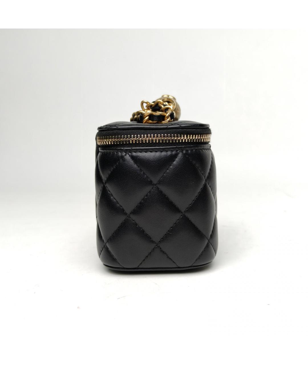 CHANEL Черная кожаная сумка через плечо, фото 5