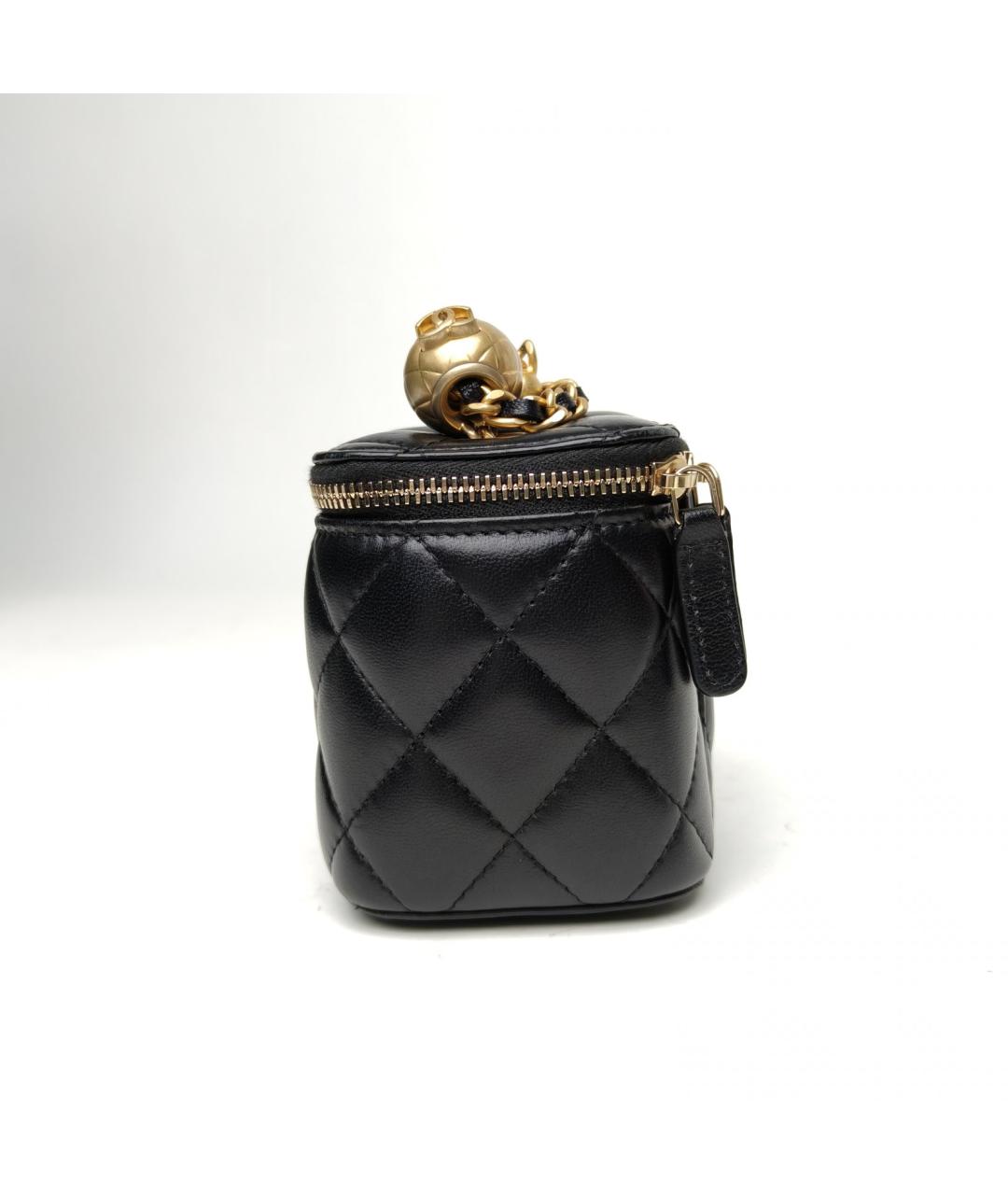 CHANEL Черная кожаная сумка через плечо, фото 3