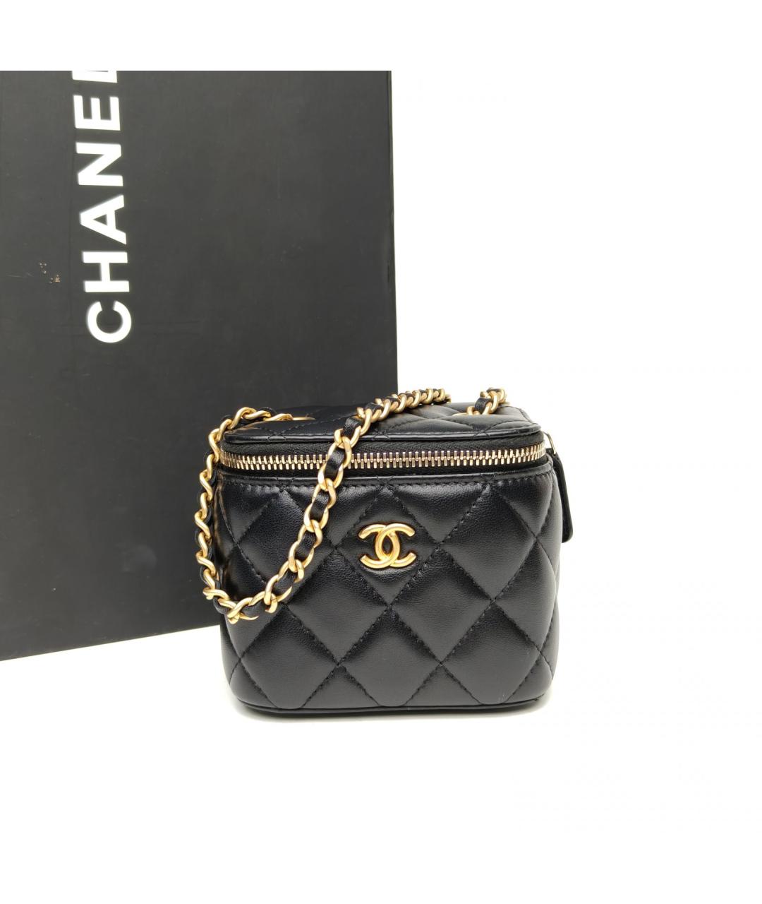 CHANEL Черная кожаная сумка через плечо, фото 9