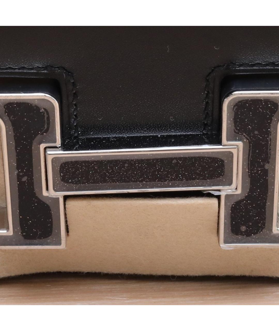 HERMES Черная кожаная сумка через плечо, фото 9