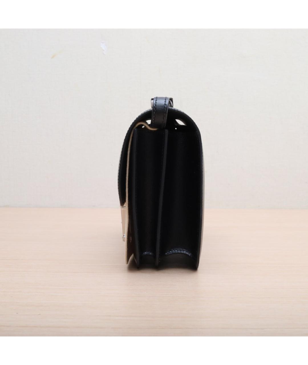 HERMES Черная кожаная сумка через плечо, фото 6