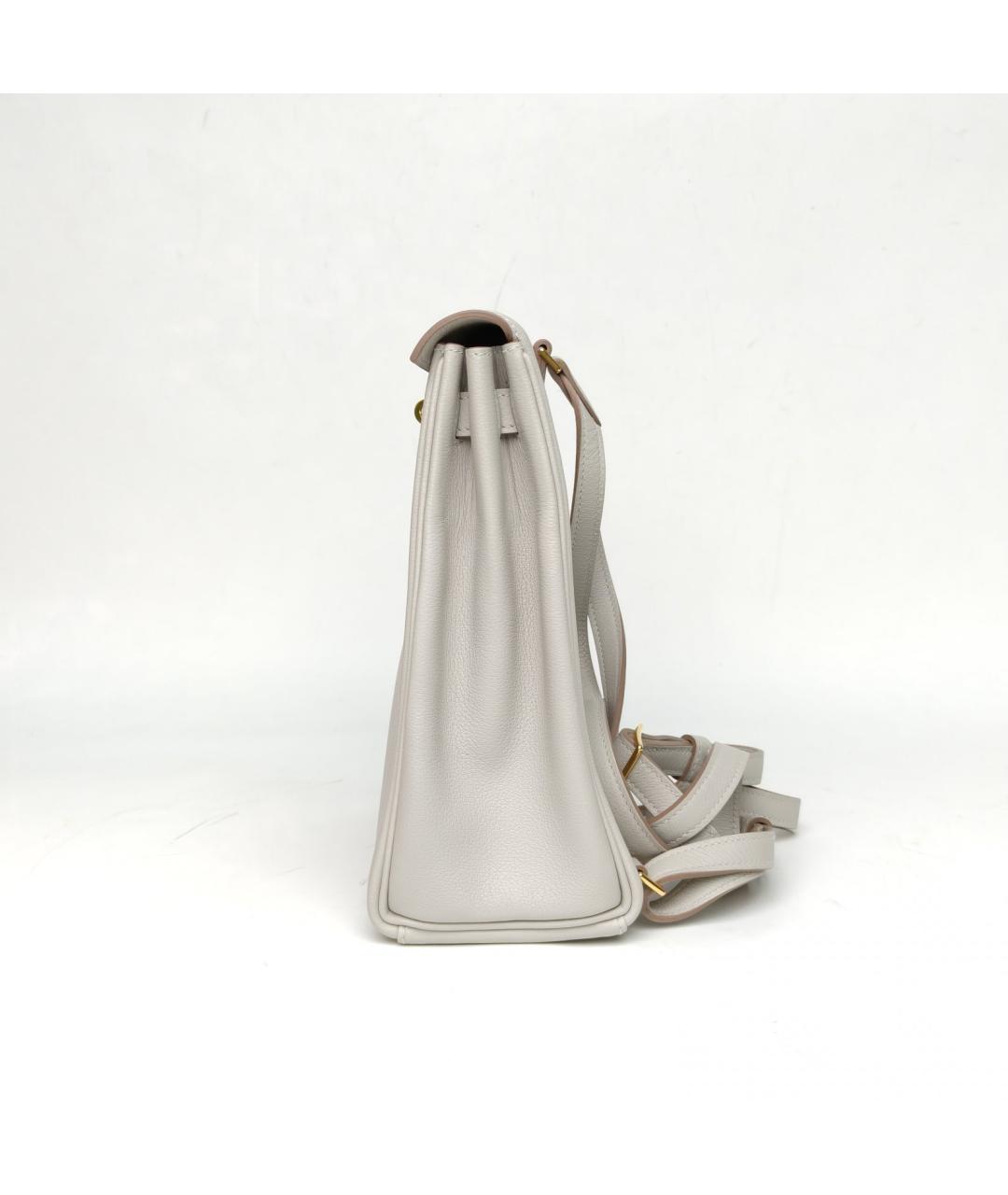 HERMES Белый кожаный рюкзак, фото 3