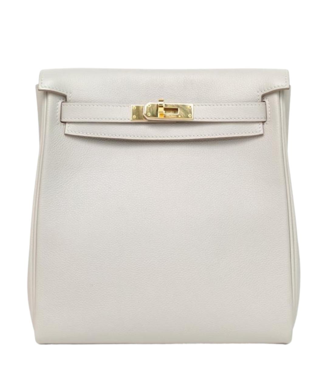 HERMES Белый кожаный рюкзак, фото 1