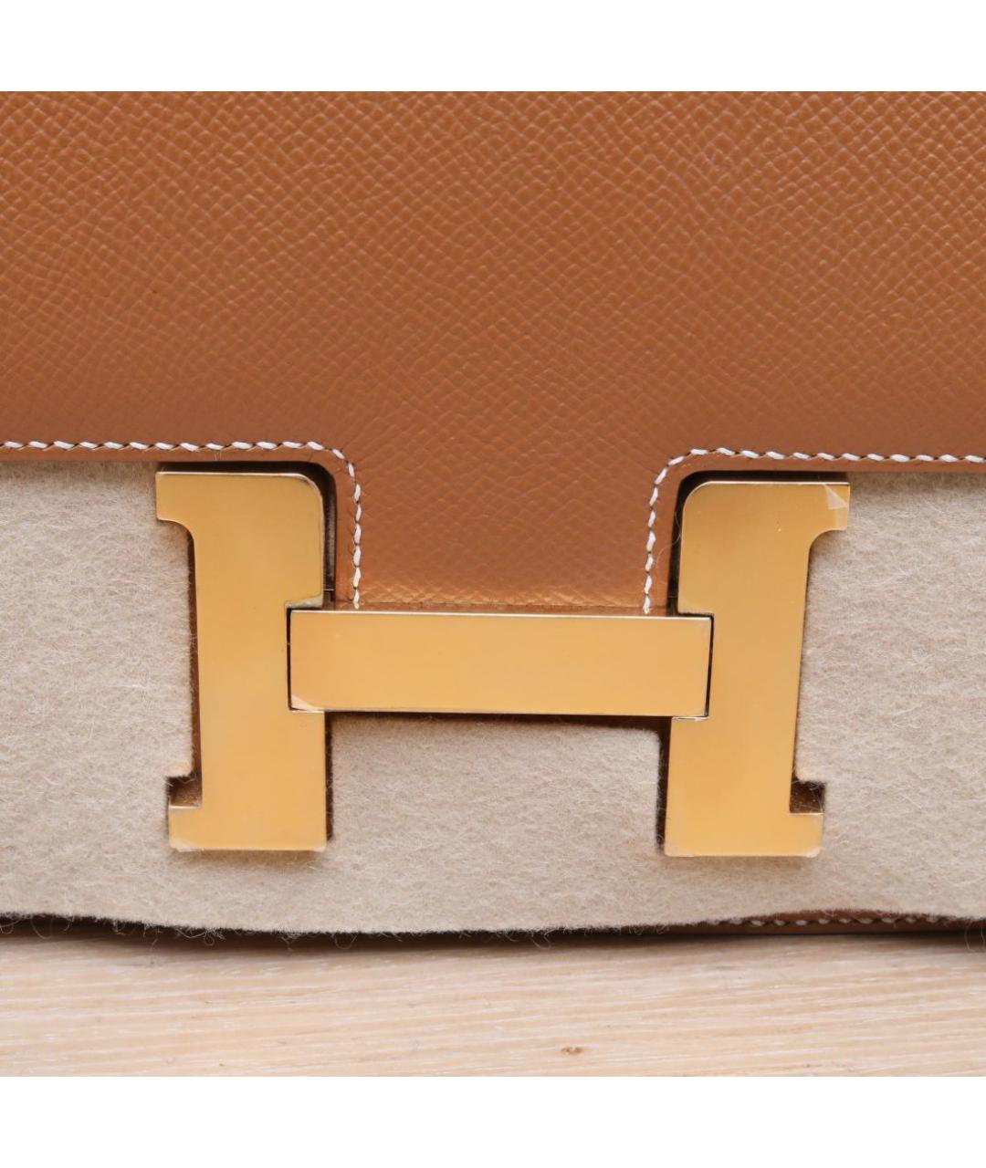 HERMES Коричневая кожаная сумка через плечо, фото 8