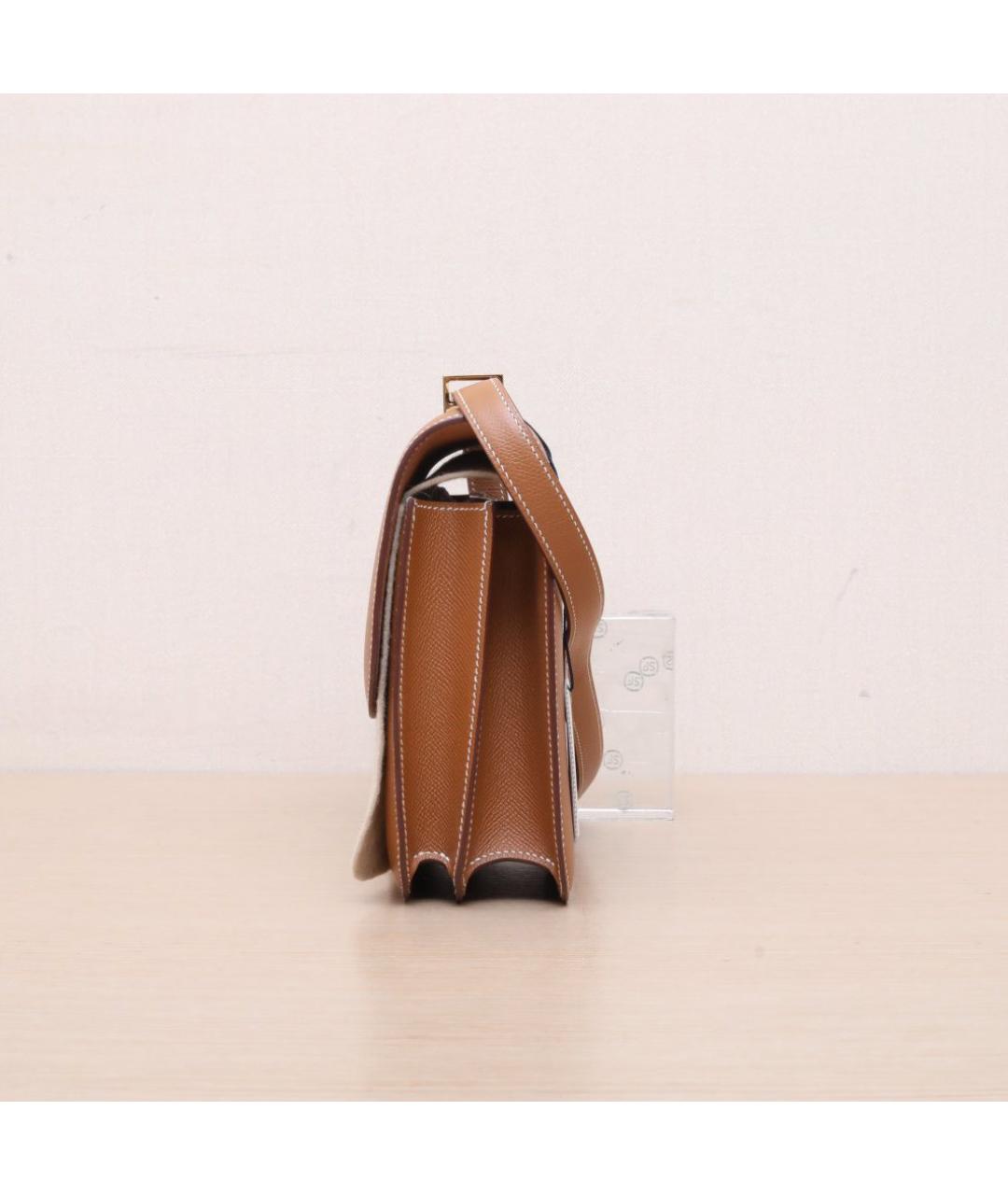 HERMES Коричневая кожаная сумка через плечо, фото 5