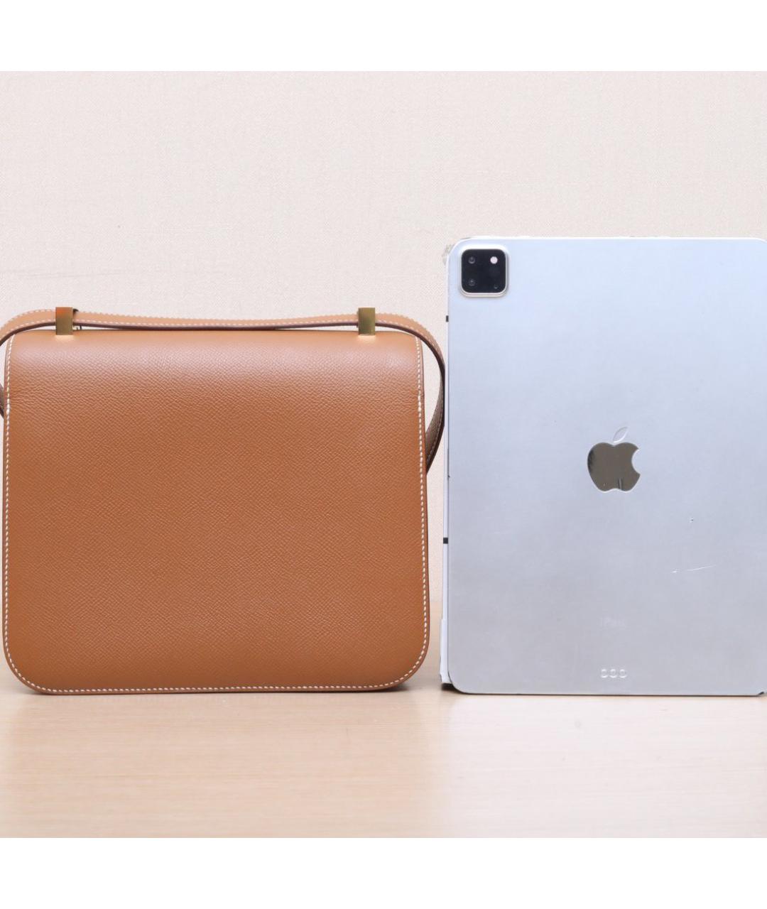 HERMES Коричневая кожаная сумка через плечо, фото 7