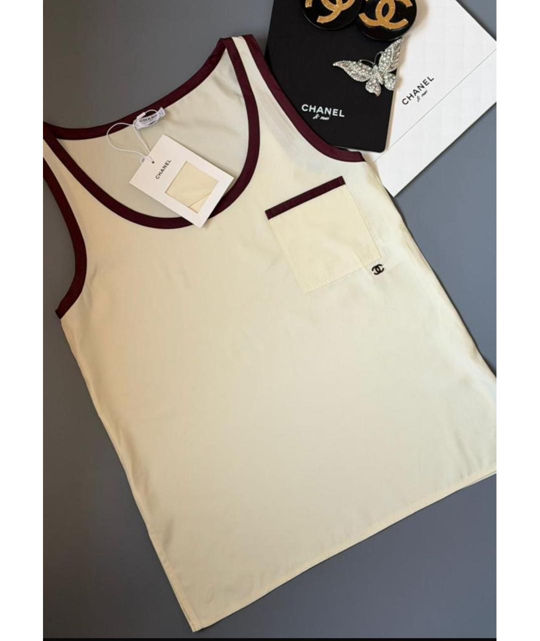 CHANEL Белая майка, фото 3