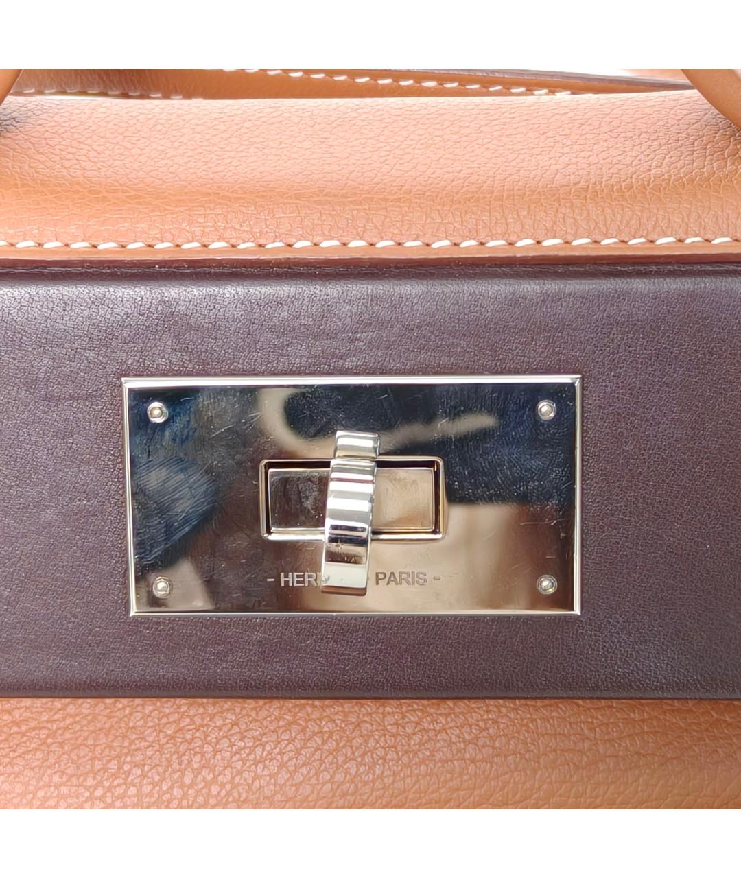 HERMES Коричневая кожаная сумка через плечо, фото 7