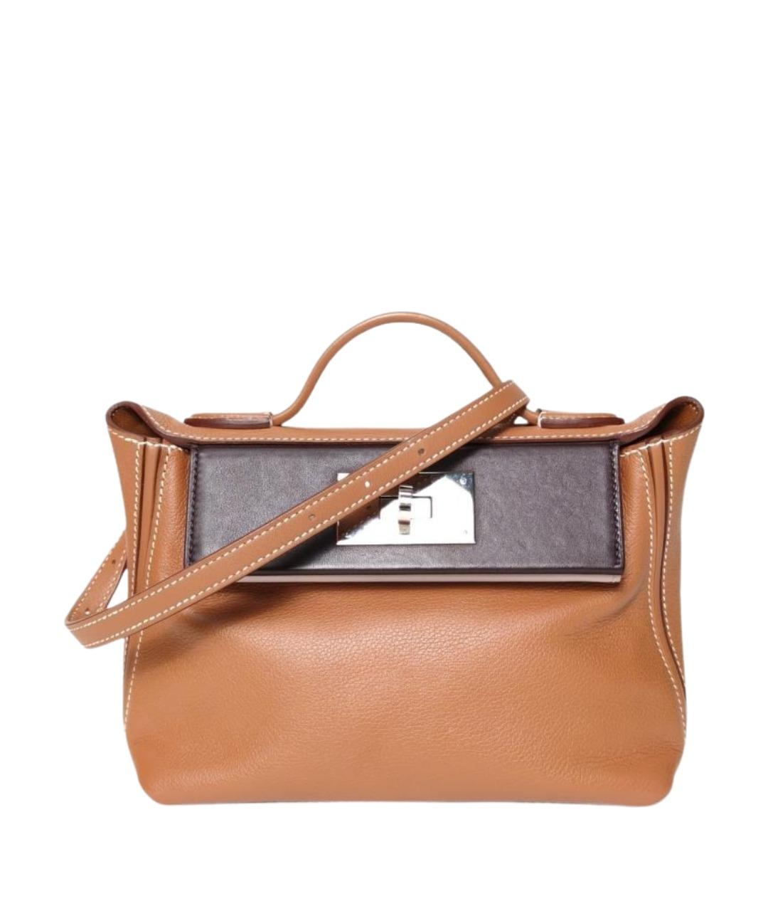 HERMES Коричневая кожаная сумка через плечо, фото 1