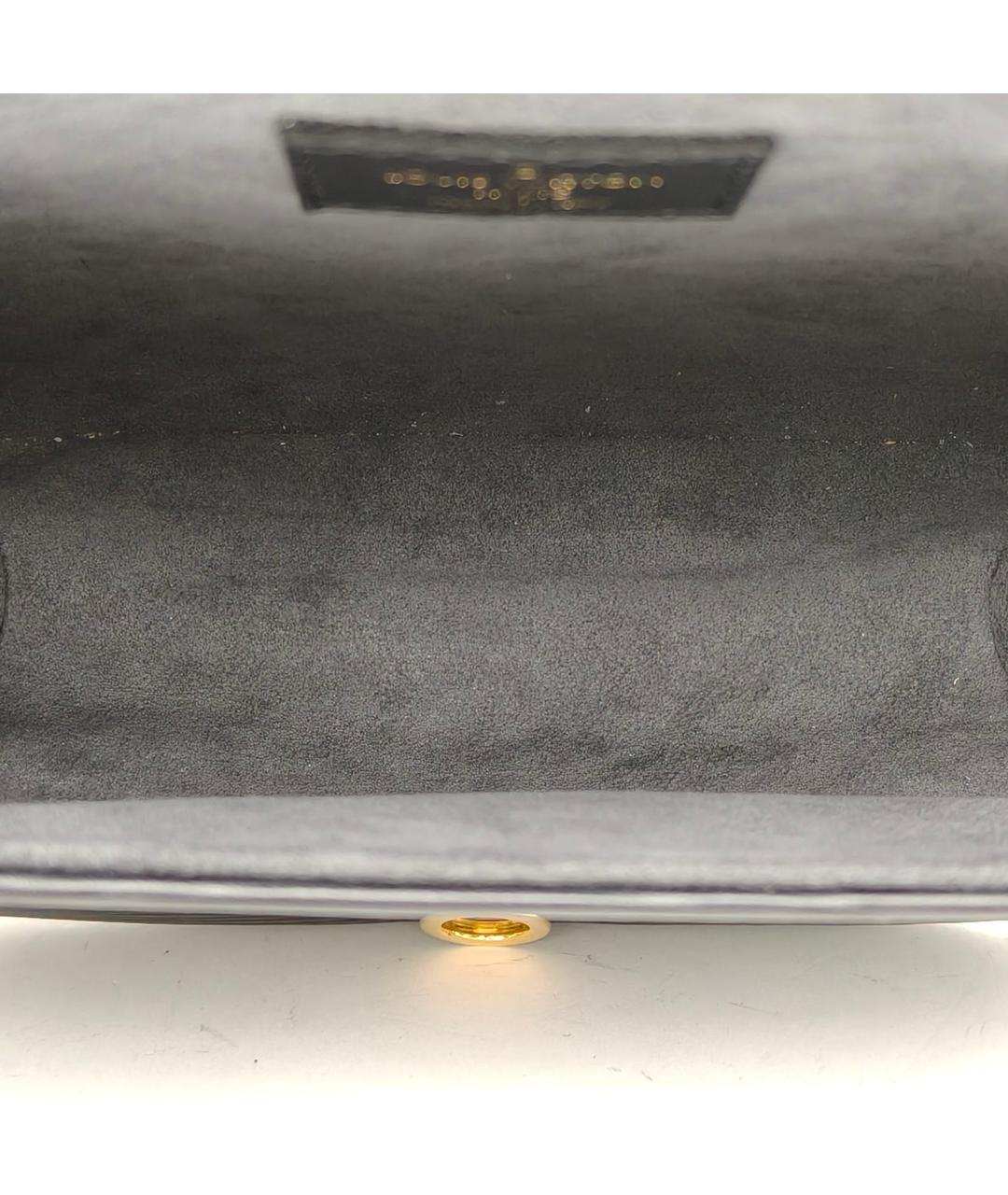 LOUIS VUITTON Черная кожаная сумка через плечо, фото 8